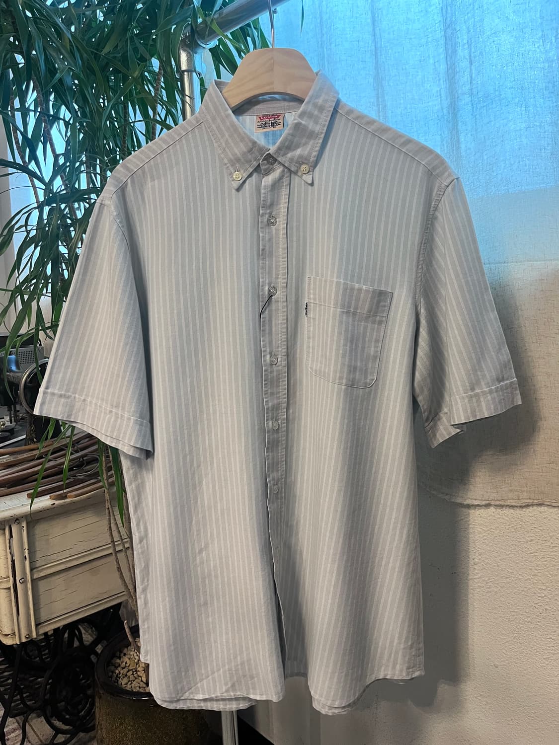 Levi’s 80‘s 스트라이프 반팔셔츠 / made in Israel 상품이미지1