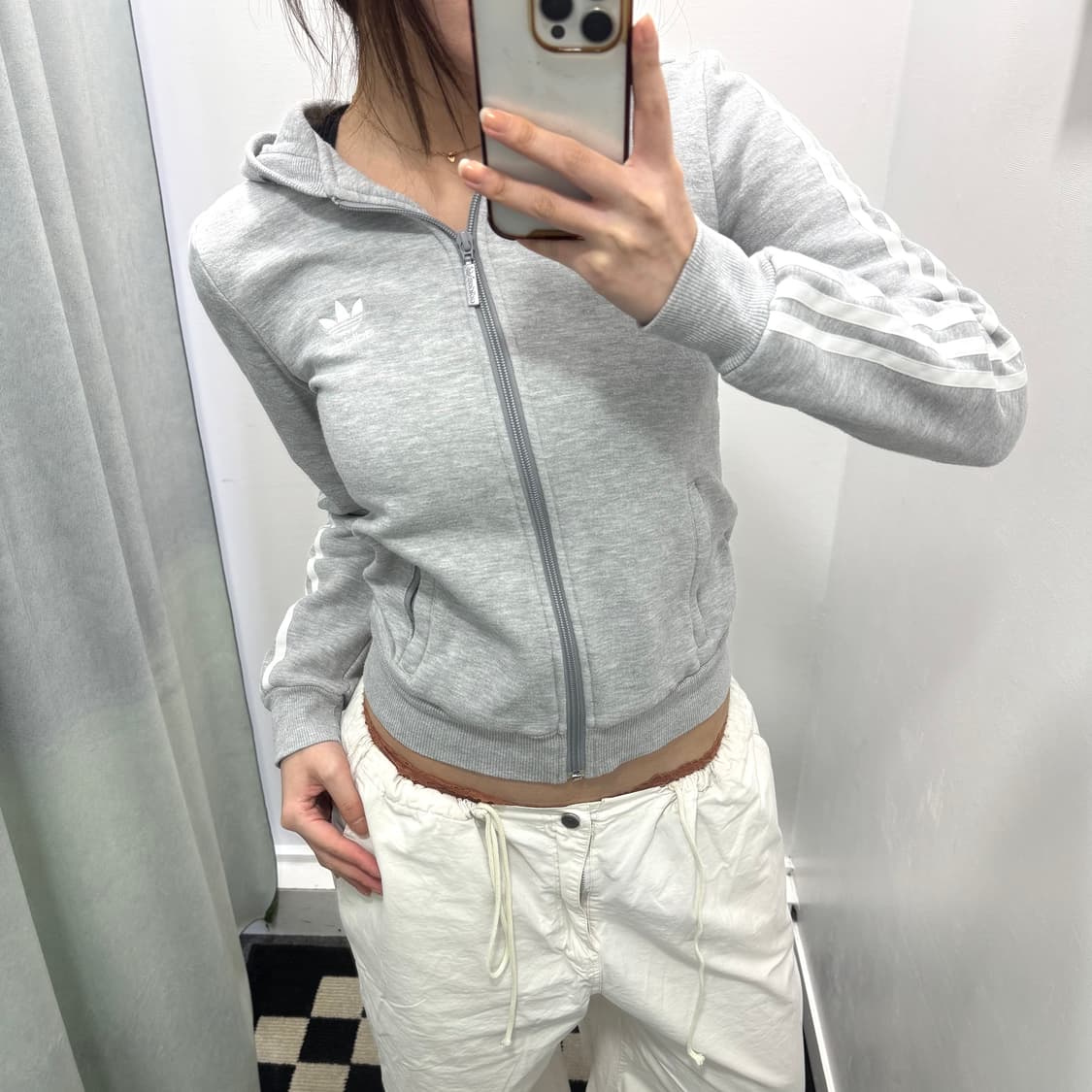 아디다스 그레이 후드집업 상품이미지1