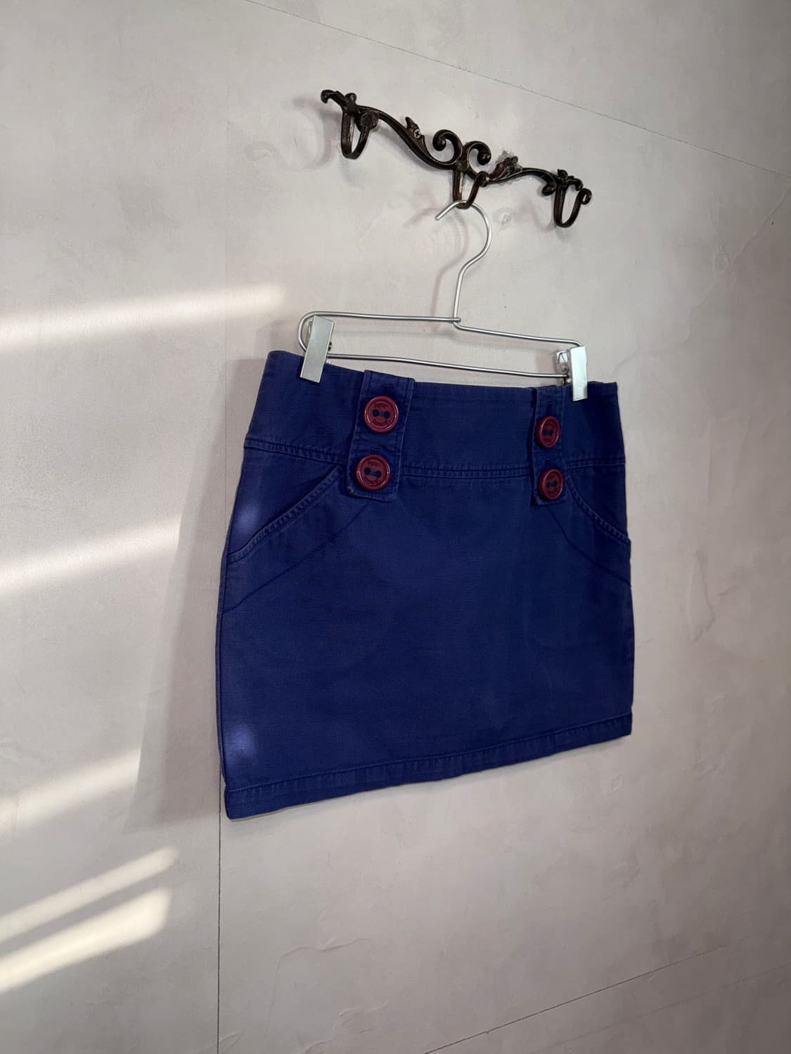 Fiorucci deep purple button mini skirt 상품이미지2
