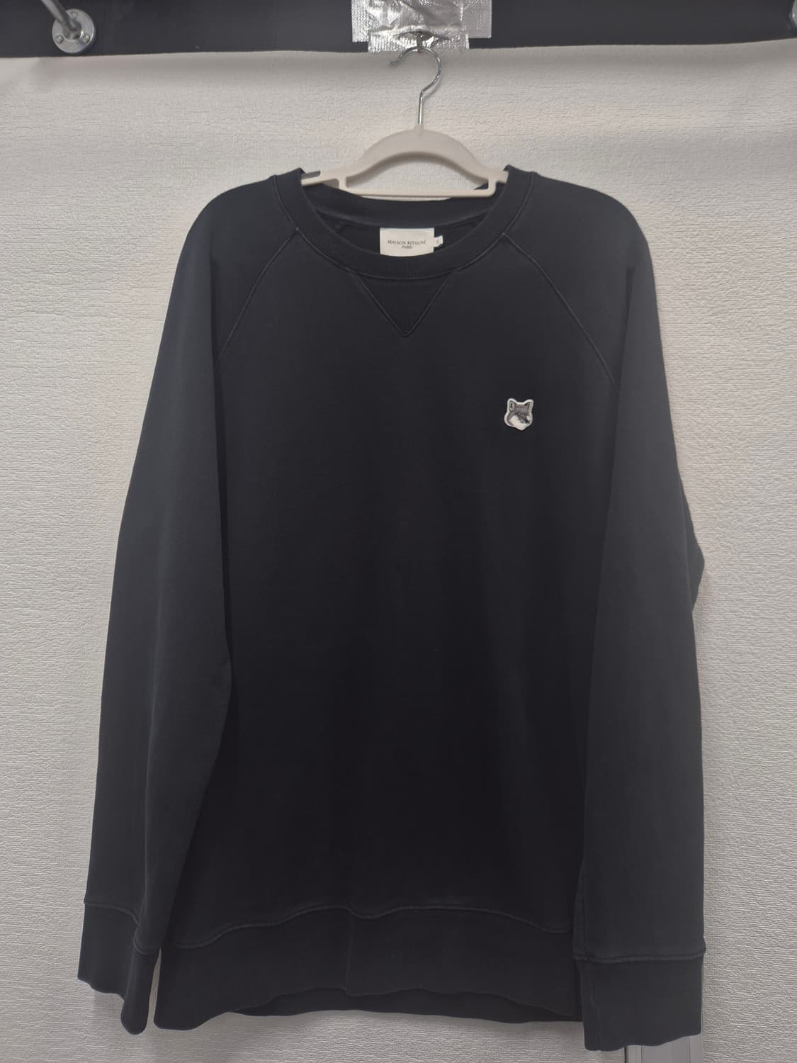 메종키츠네 폭스 헤드 블랙 맨투맨 / 2XL (국내정품) 상품이미지1