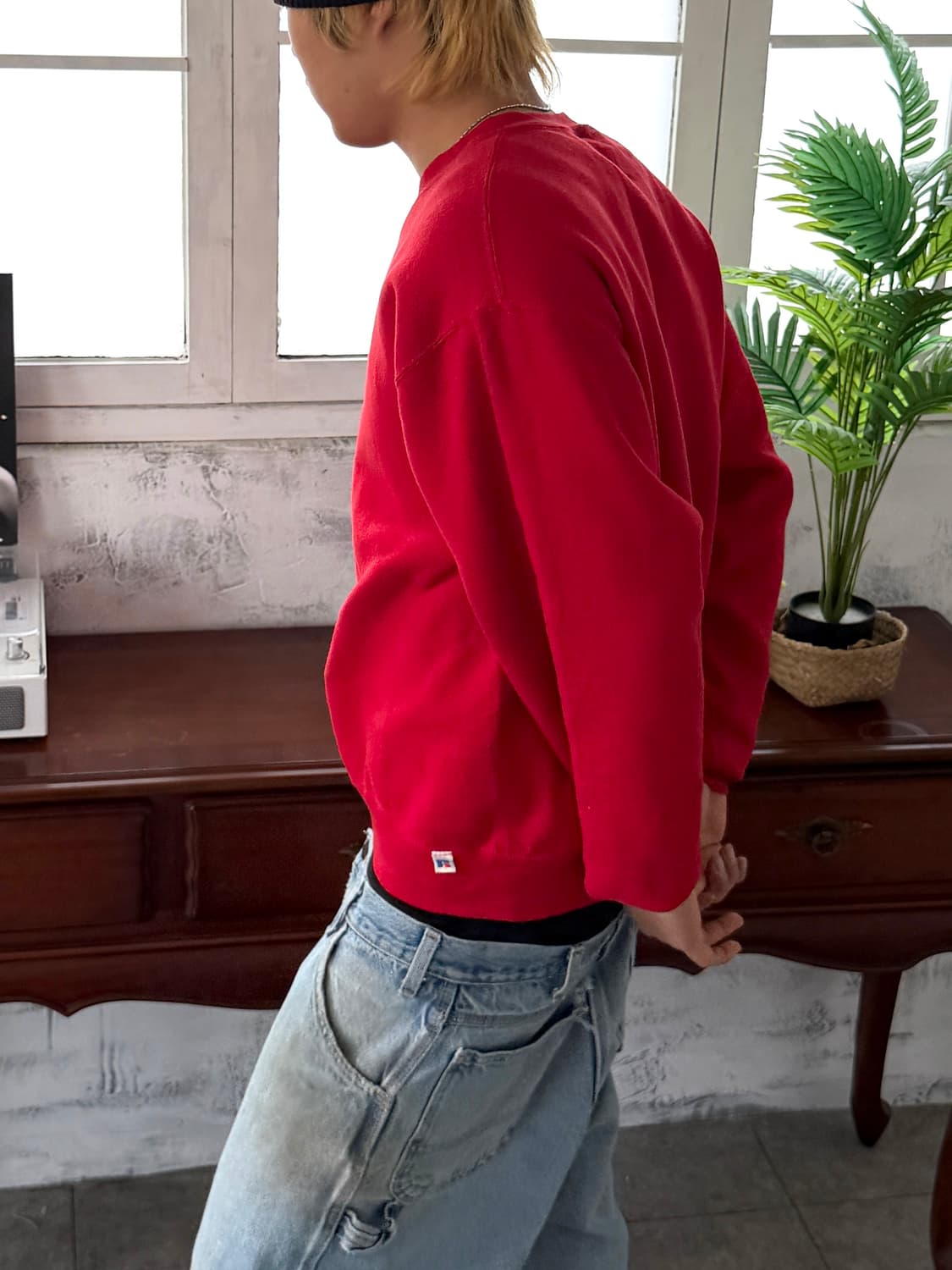 90‘s MADE IN USA 🇺🇸 러셀 맨투맨 레드 상품이미지2