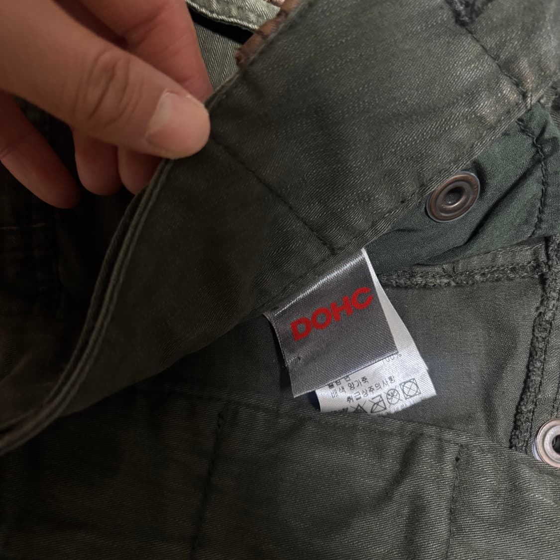 DOHC 본디지 스트랩 카고팬츠 30인치 카키 주렁카고 y2k 상품이미지4