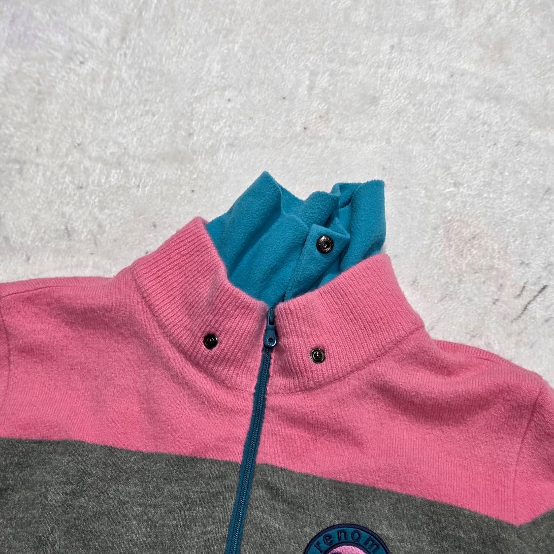 레노마 배색 반집업 니트 상품이미지4