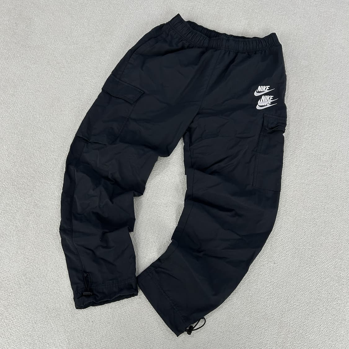 나이키 더블 스우시 카고 트레이닝 바지 블랙 m 상품이미지1