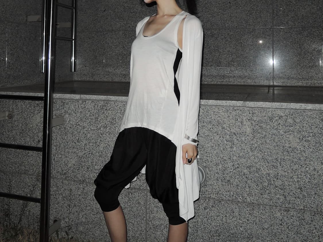 Long Draped Open Cardigan 상품이미지2