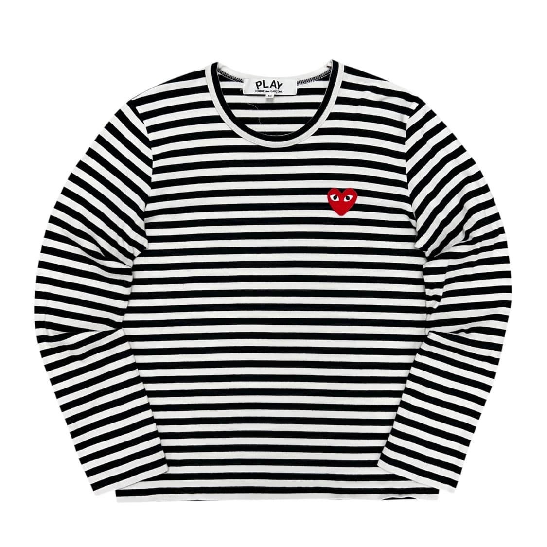 꼼데가르송 우먼스 스트라이프 보더티(M) 상품이미지1