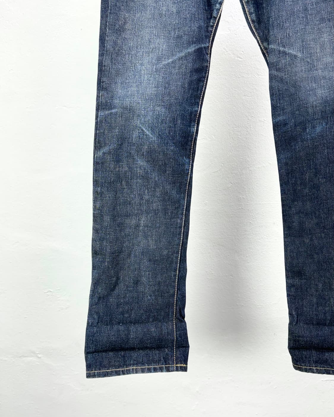 폴로 랄프로렌 버릭 진청 슬림 스트레이트 워싱 데님 팬츠 상품이미지4