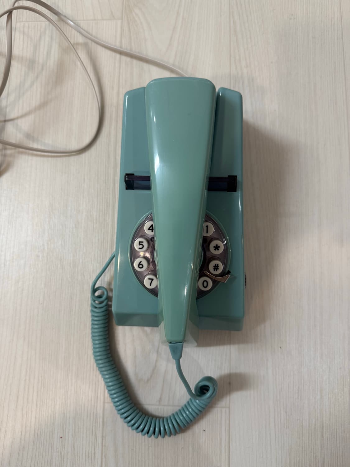 TrimPhone 빈티지 민트색 벽걸이 다이얼 전화기 상품이미지1