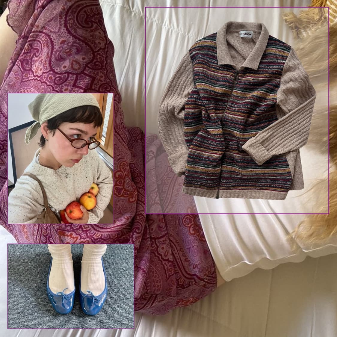 🍬Sweet Knit Zip-Up 상품이미지1