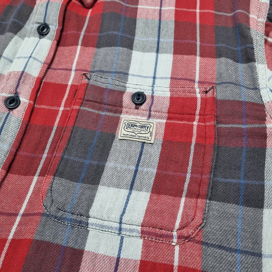 폴로 데님 앤 서플라이 체크 셔츠 - L 상품이미지5