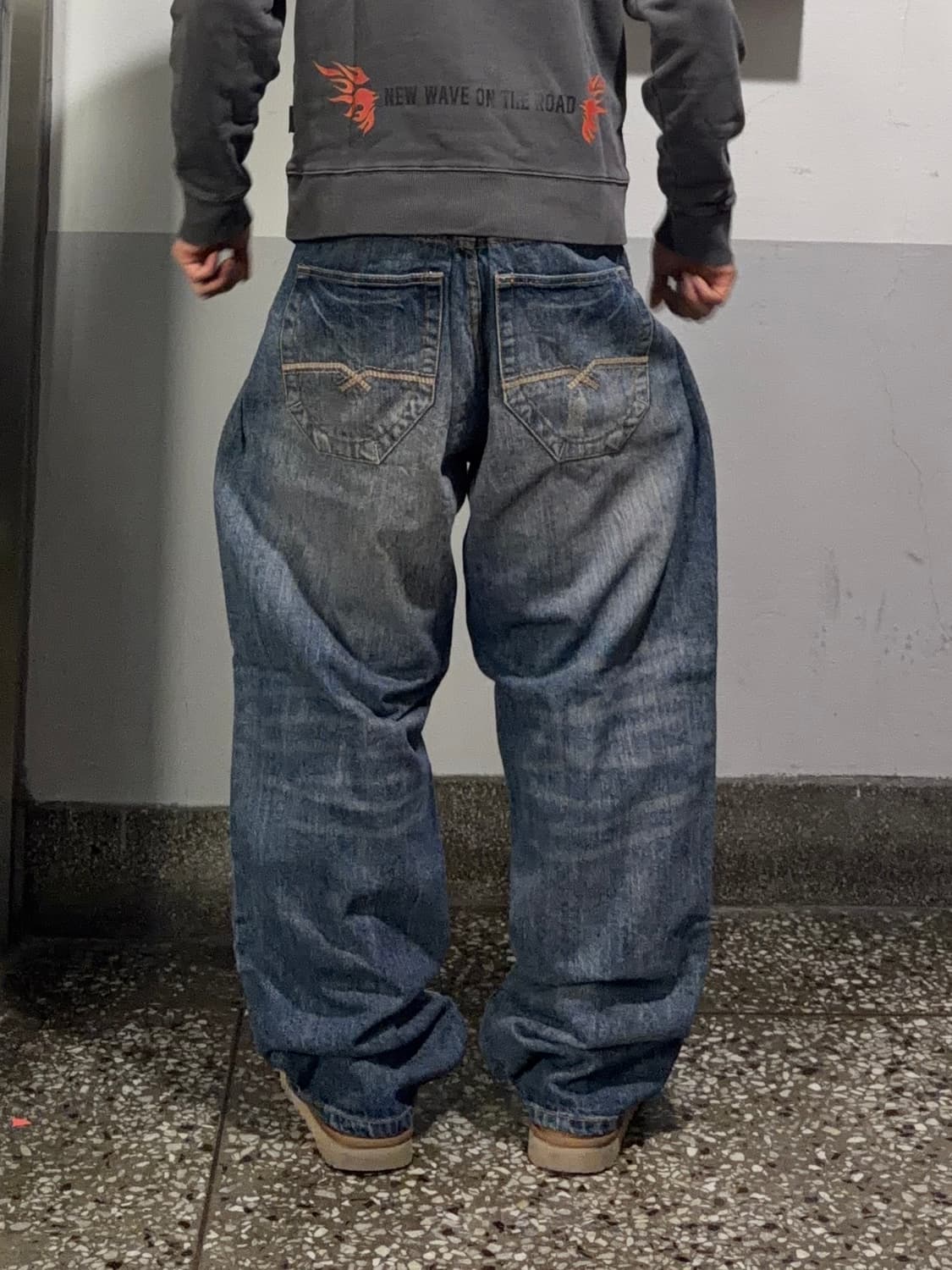 빈티지 자수 힙합팬츠 상품이미지1