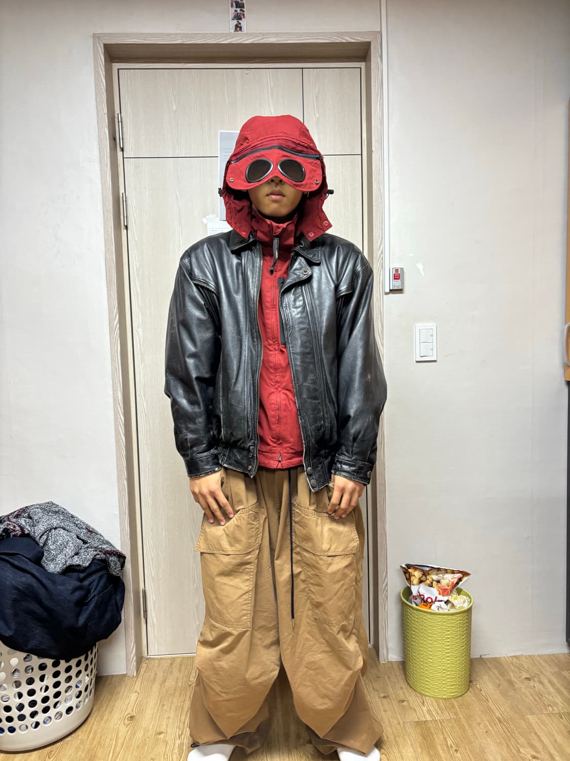 빈티지 레더 봄버 자켓 상품이미지9