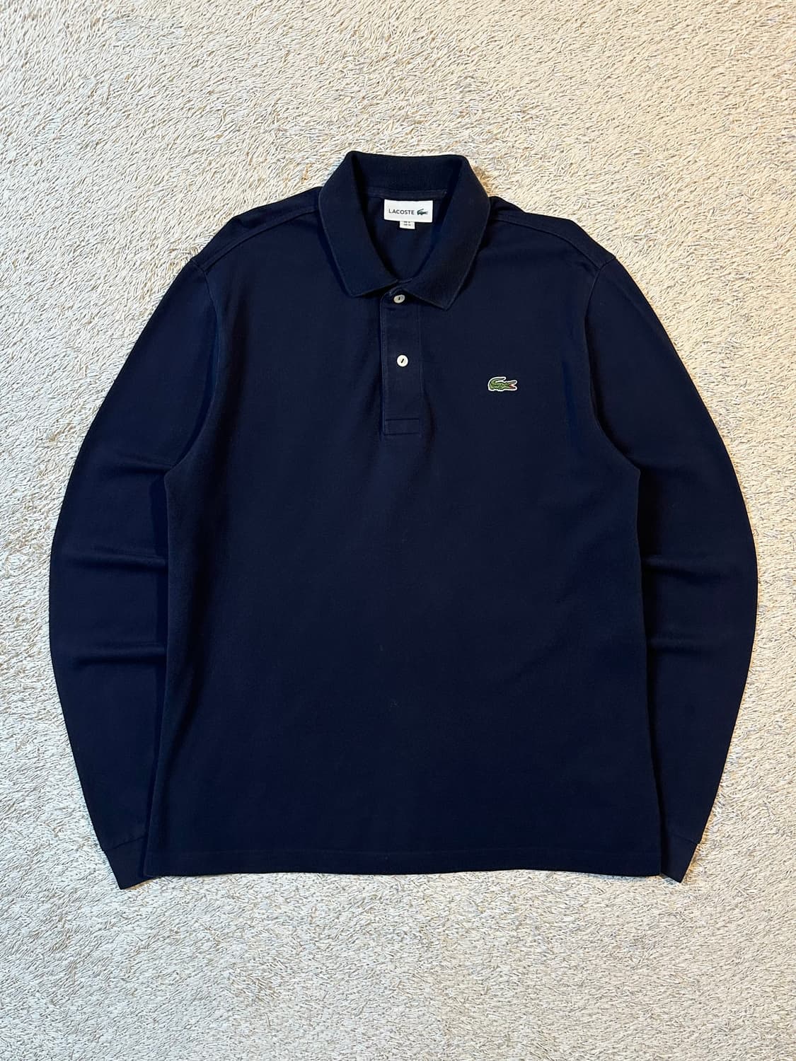 라코스테 LACOSTE 스몰로고 PK 긴팔 카라티 다크네이비 상품이미지1