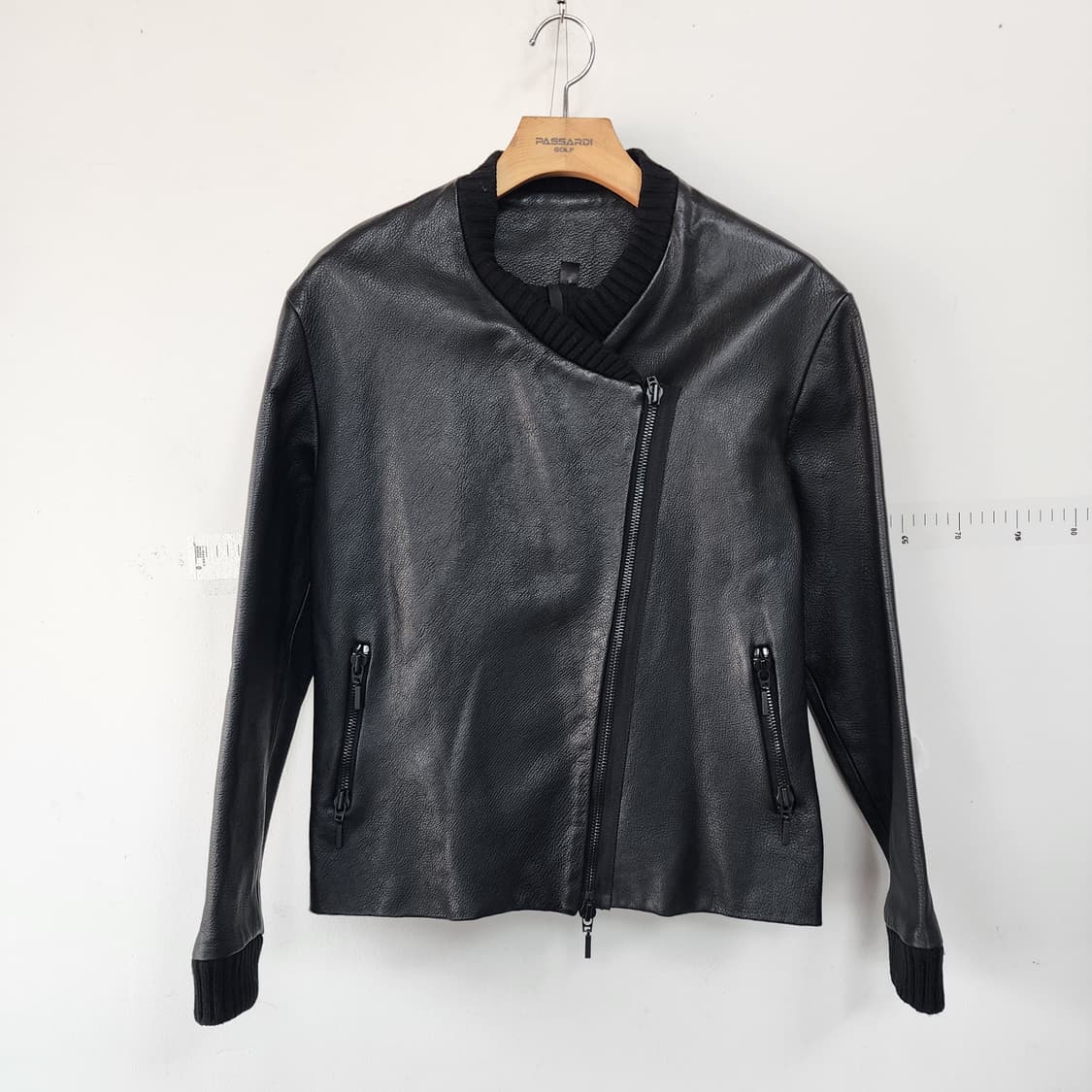 TOPsHOP 블랙 소가죽 라이더 자켓 상품이미지1