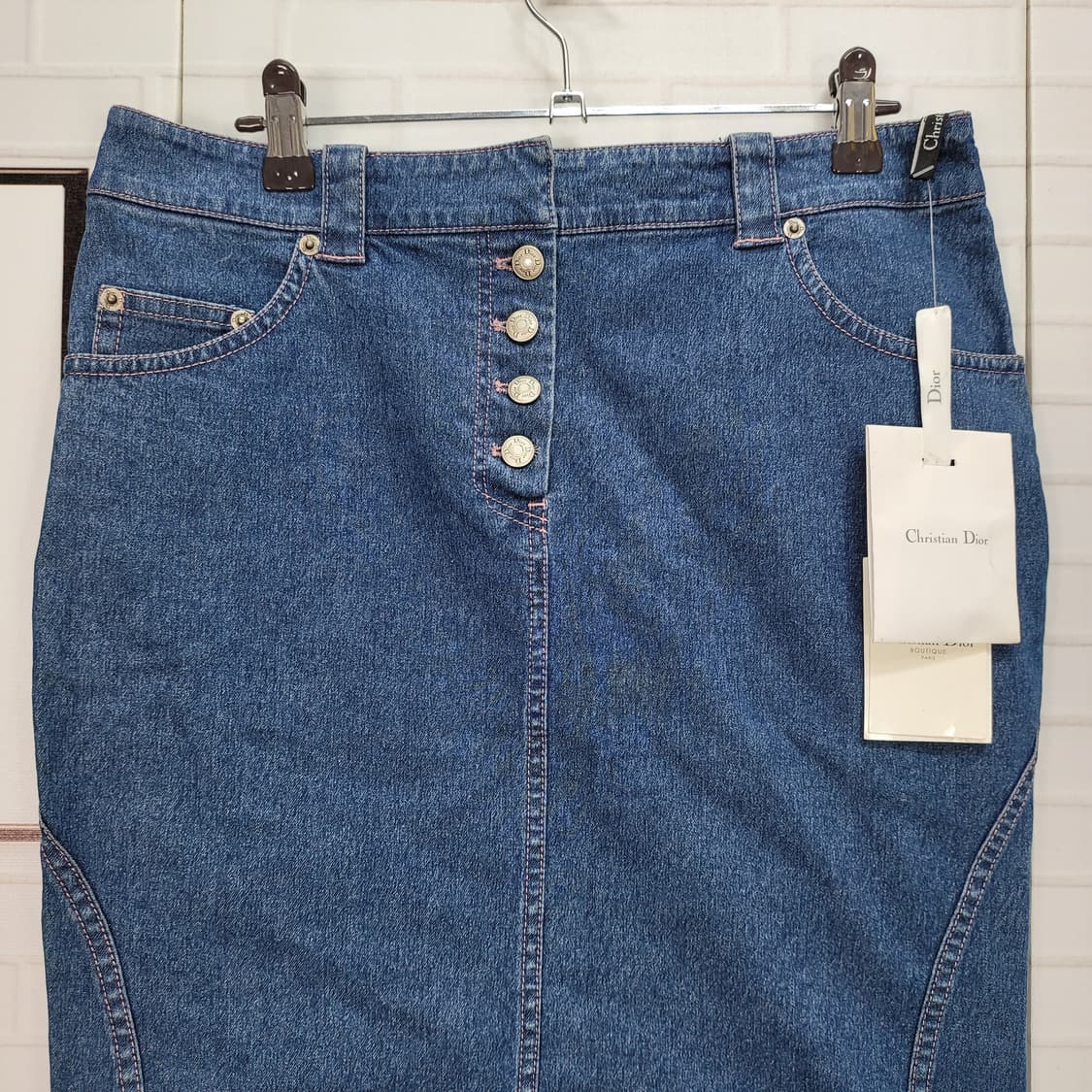 DIOR 크리스찬 디올 데님 스커트 치마 42사이즈 새상품 상품이미지2