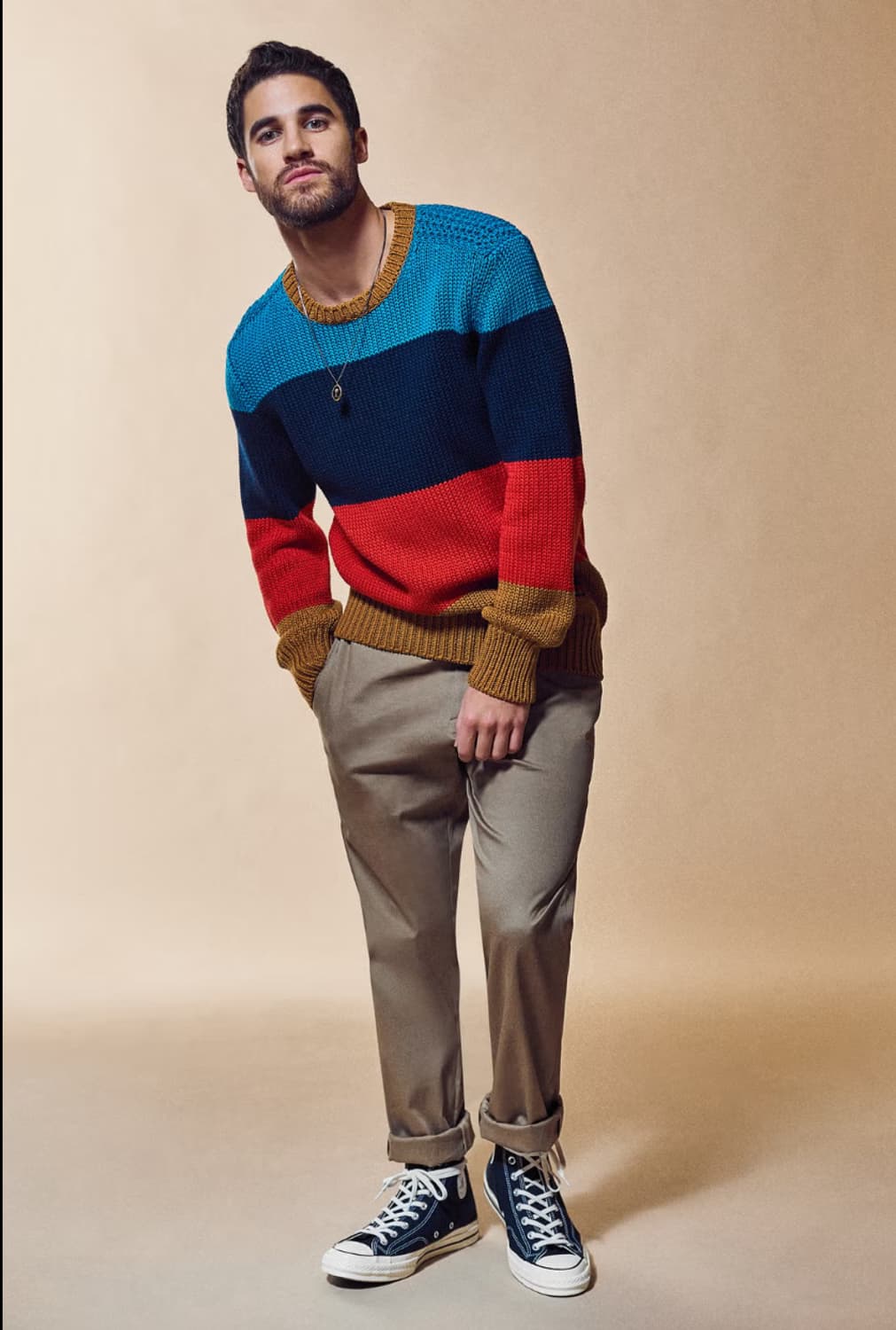 루이비통 멀티보더 크루넥 스웨터 XL 새상품급 상품이미지1