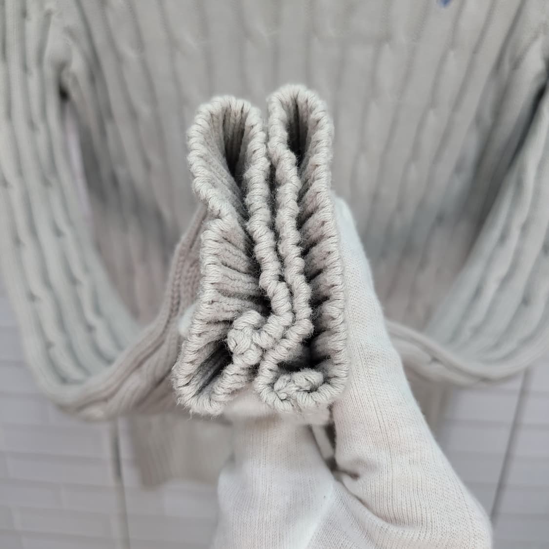 폴로랄프로렌 케이블 꽈배기 브이넥 긴팔 니트 스웨터 XS사이즈 상품이미지7