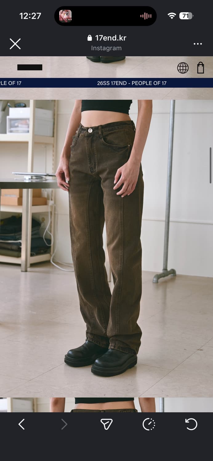 17end 라운드 진 브라운 M 상품이미지1