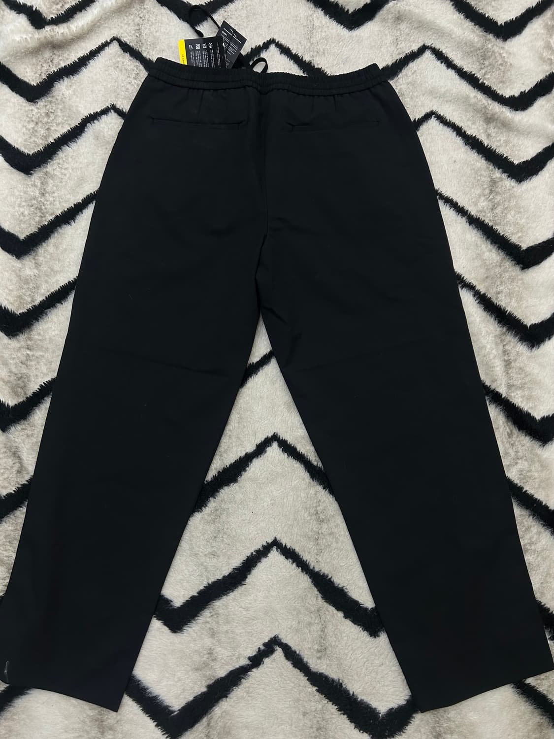 [32]무신사스탠다드 와이드 밴딩 크롭 슬랙스/블랙 상품이미지4