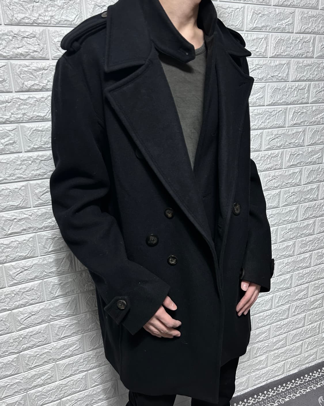 우영미 더블 판넬 울 코트 상품이미지3