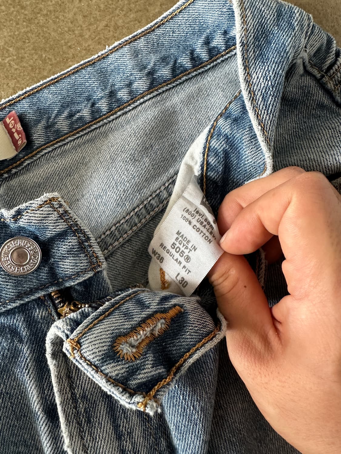 levis 리바이스 505 데님 팬츠 레귤러핏 w36 상품이미지3