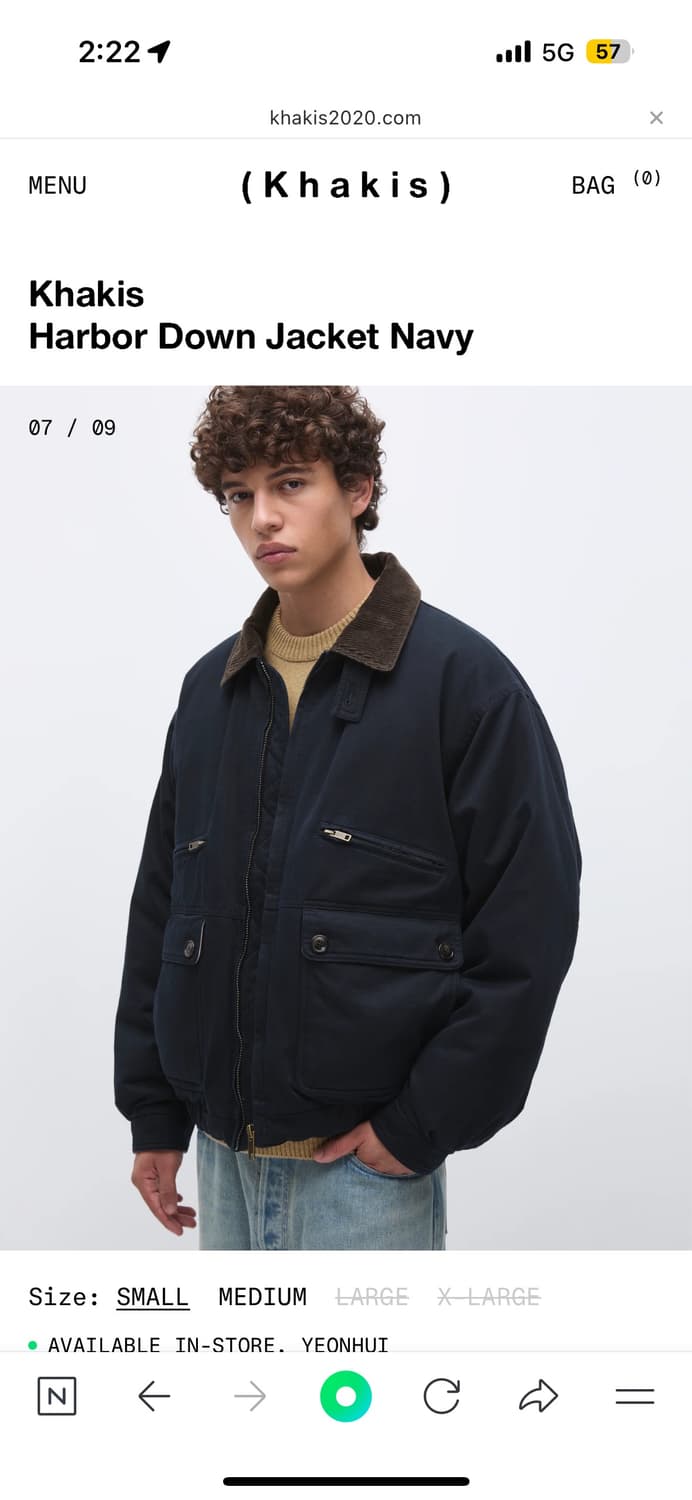 카키스 harbor down jacket 네이비 상품이미지6