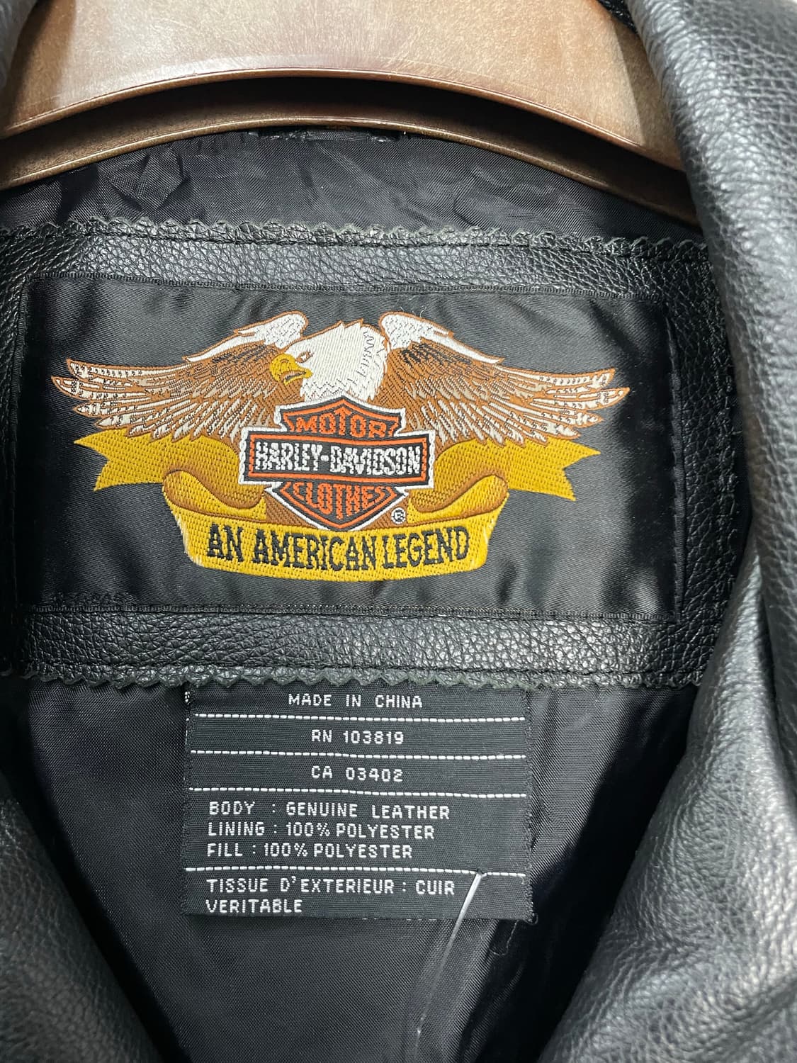 할리 데이비슨 블랙 가죽 라이더 자켓 H2049 상품이미지5