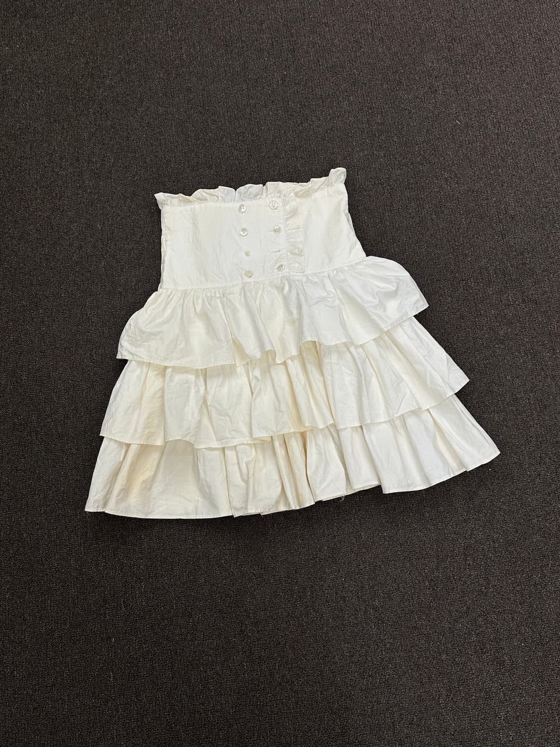 OS)Japanese vintage 여성 하이웨스트 캉캉 스커트(단추) 상품이미지1