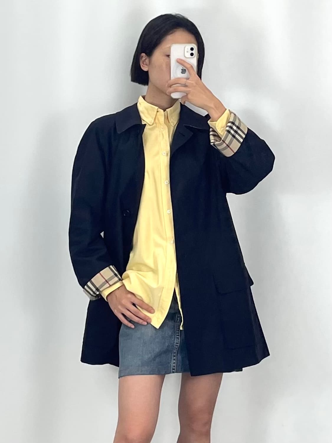  [XL]정품 버버리 런던 블랙 싱글 코트 상품이미지2
