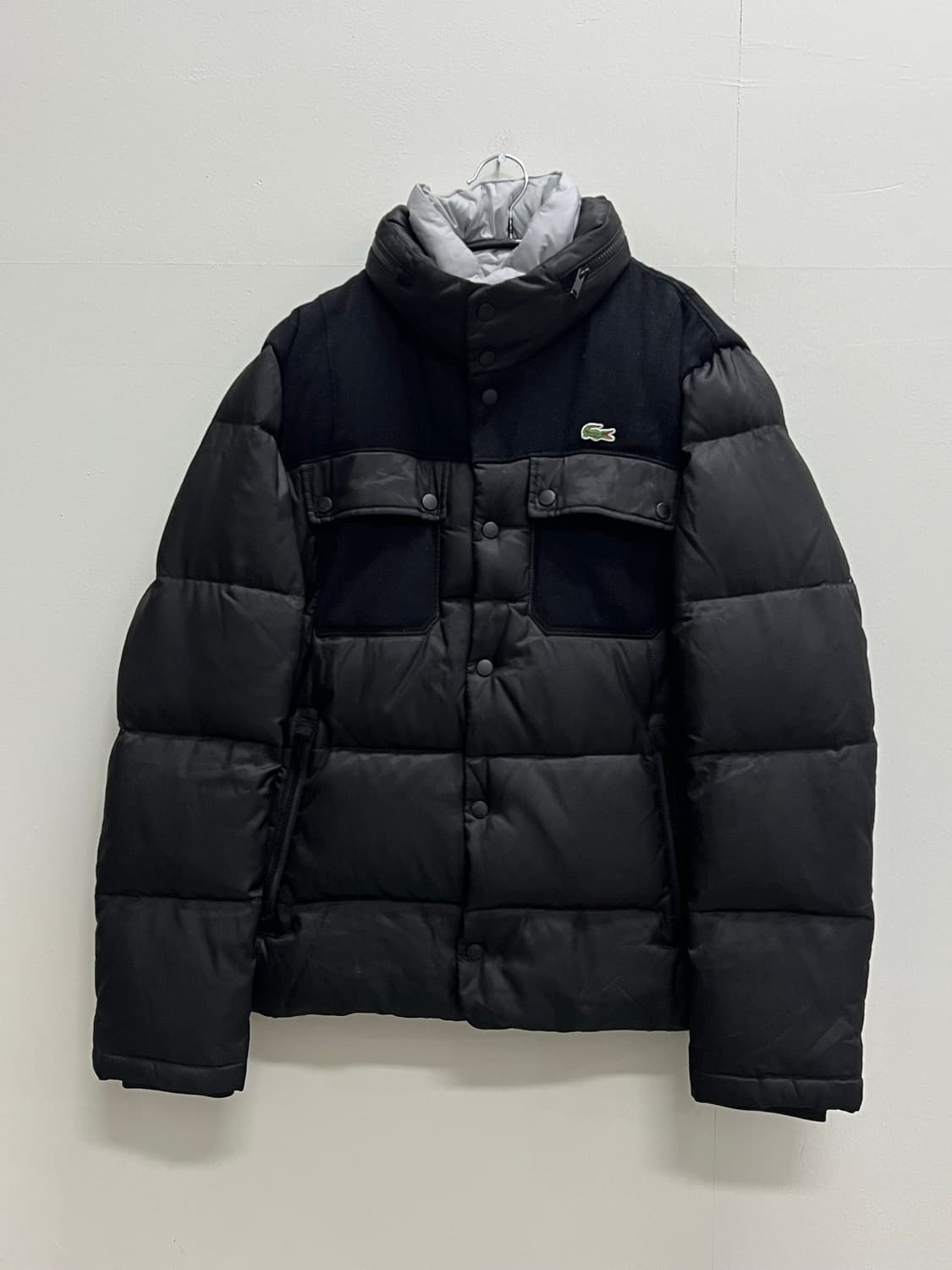 라코스테 울 믹스 구스다운 자켓 블랙 상품이미지2