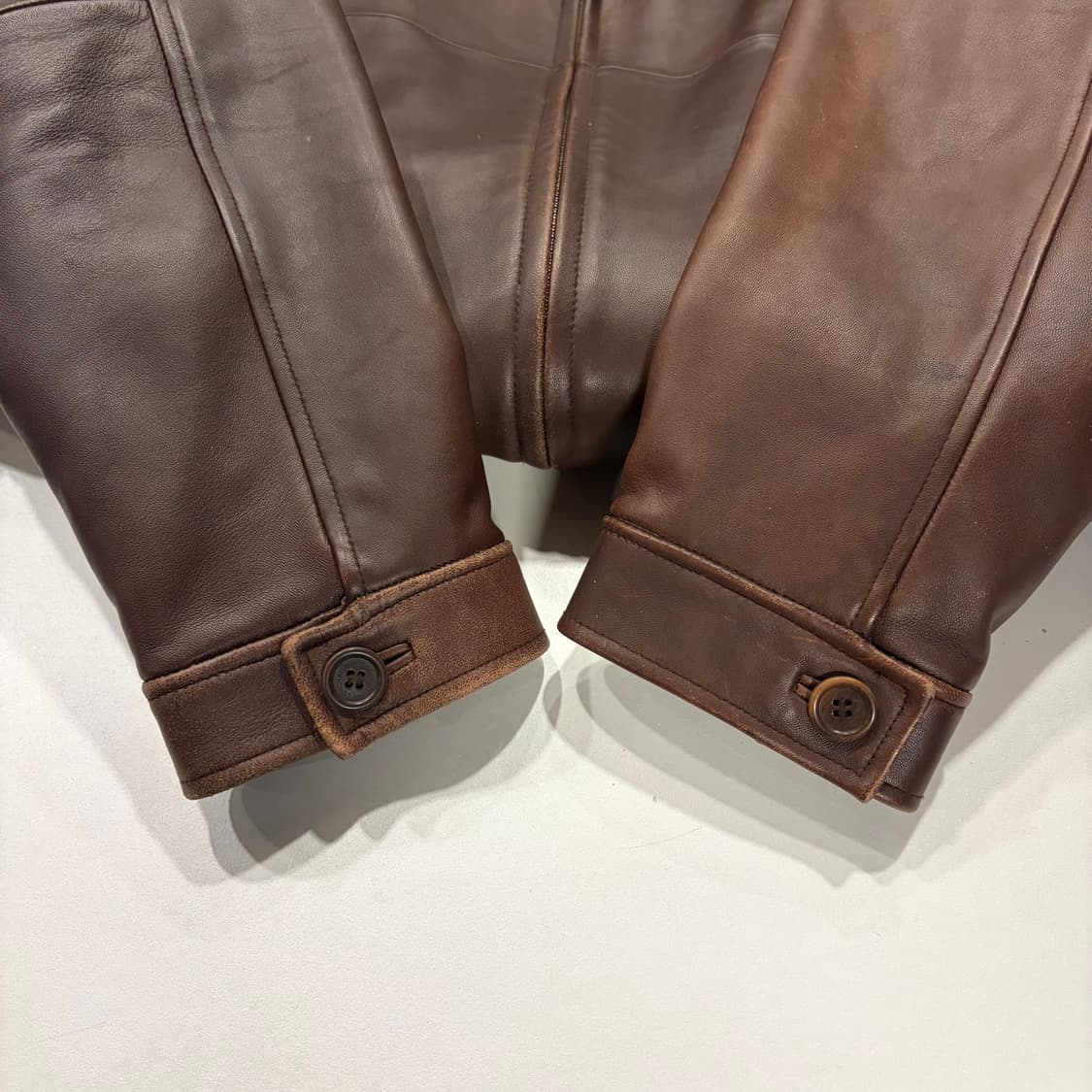 [L] 코치 빈티지 가죽 레더 자켓 브라운 C786 상품이미지7