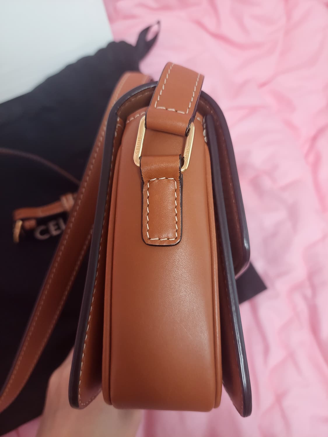 정품)급처상태좋음최저가!셀린느 탠 트리옹프 캔버스 틴 크로스백트리오페가방 상품이미지7