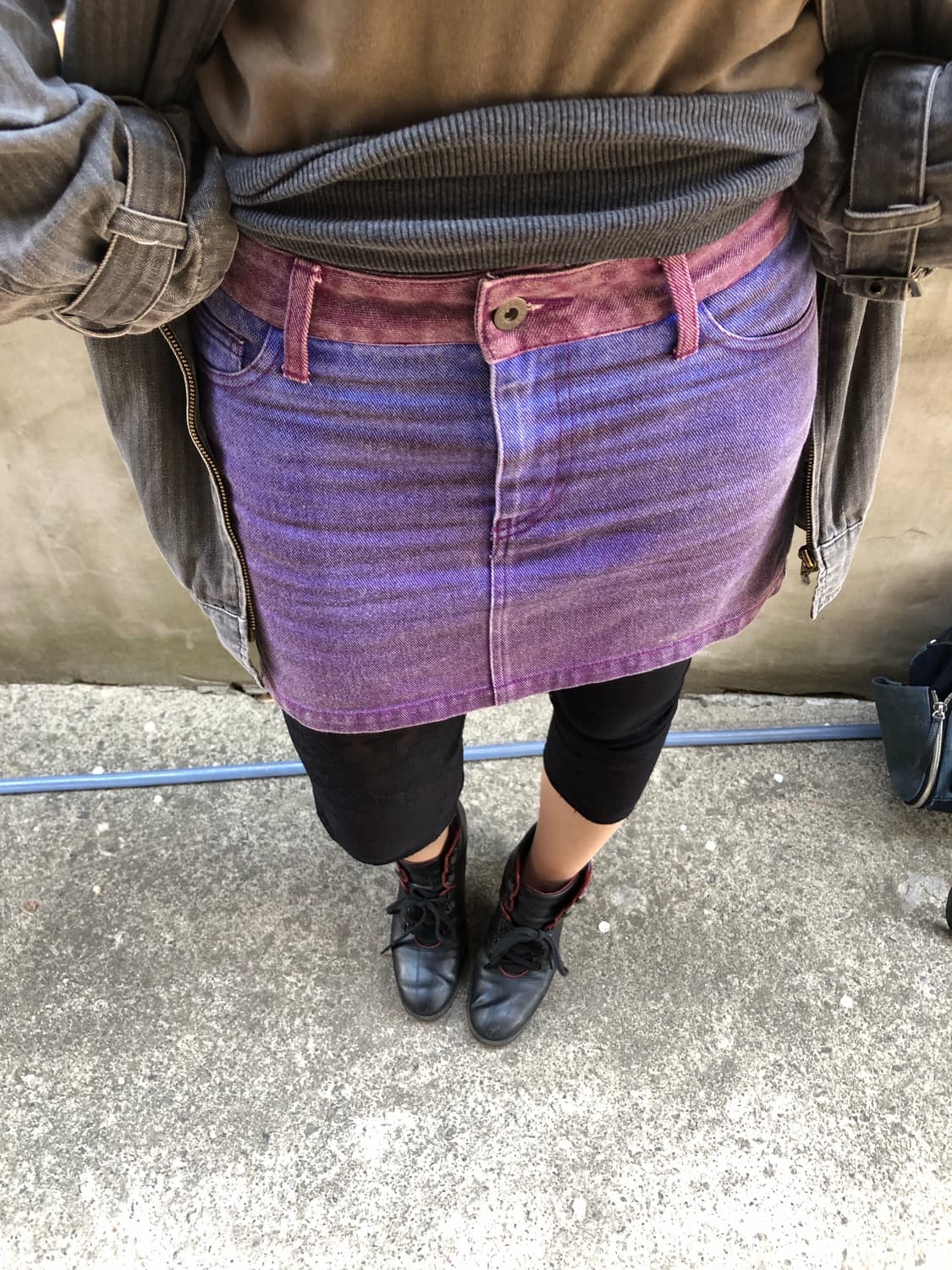 gradient denim mini skirt  상품이미지5