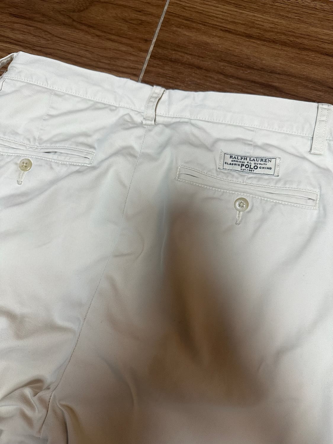 90s 빈티지 폴로 치노 팬츠 아이보리 상품이미지5