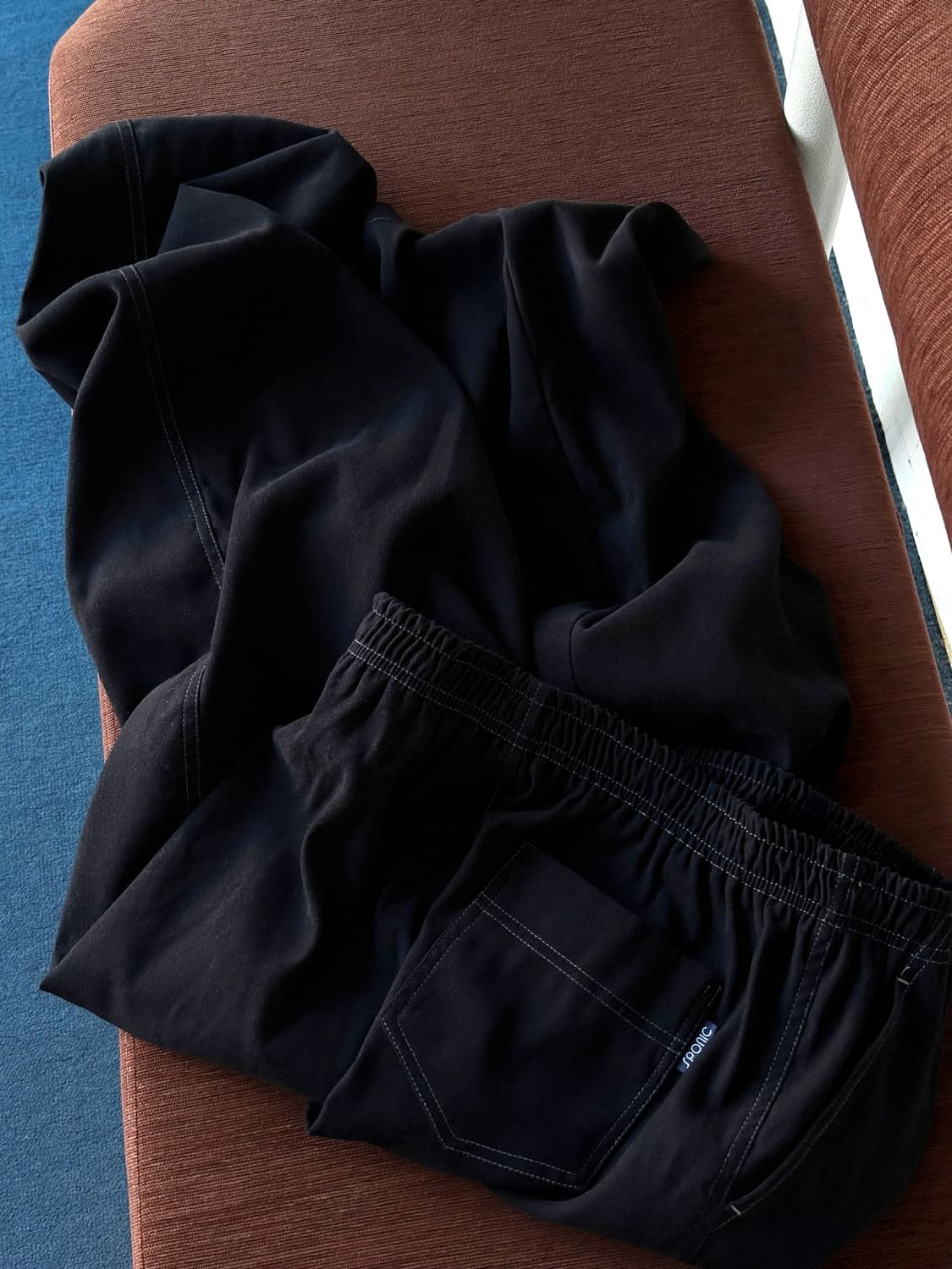 Fake suede fatigue design easy pants 상품이미지1