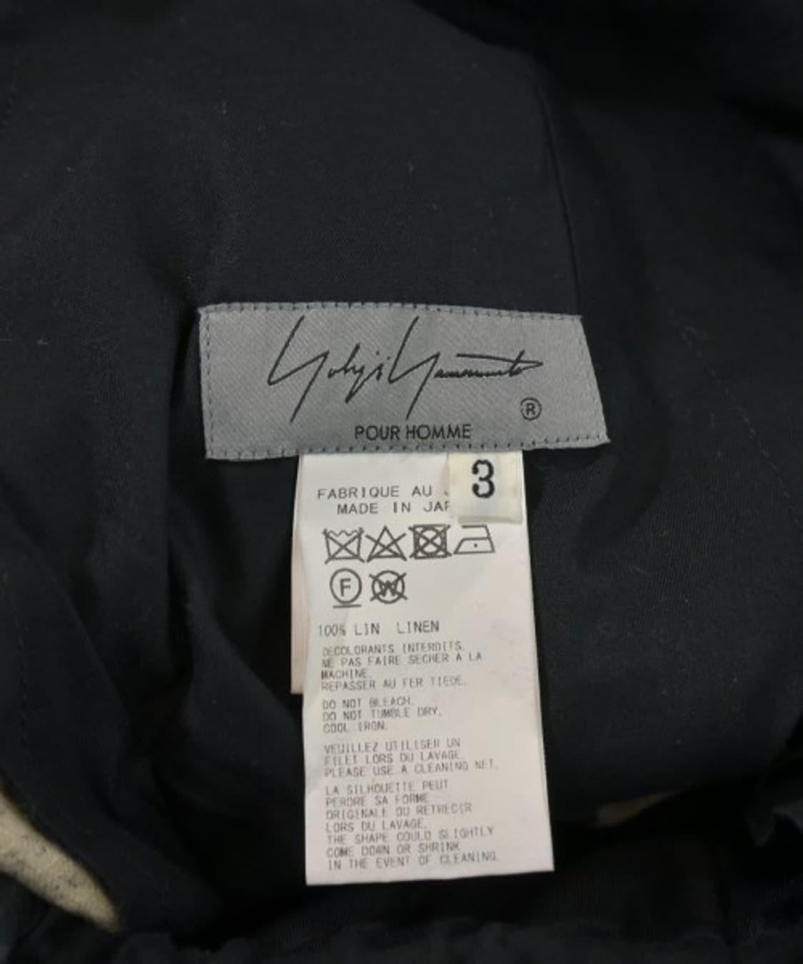 요지야마모토 뿌르옴므 프린팅 린넨팬츠 3size 상품이미지3