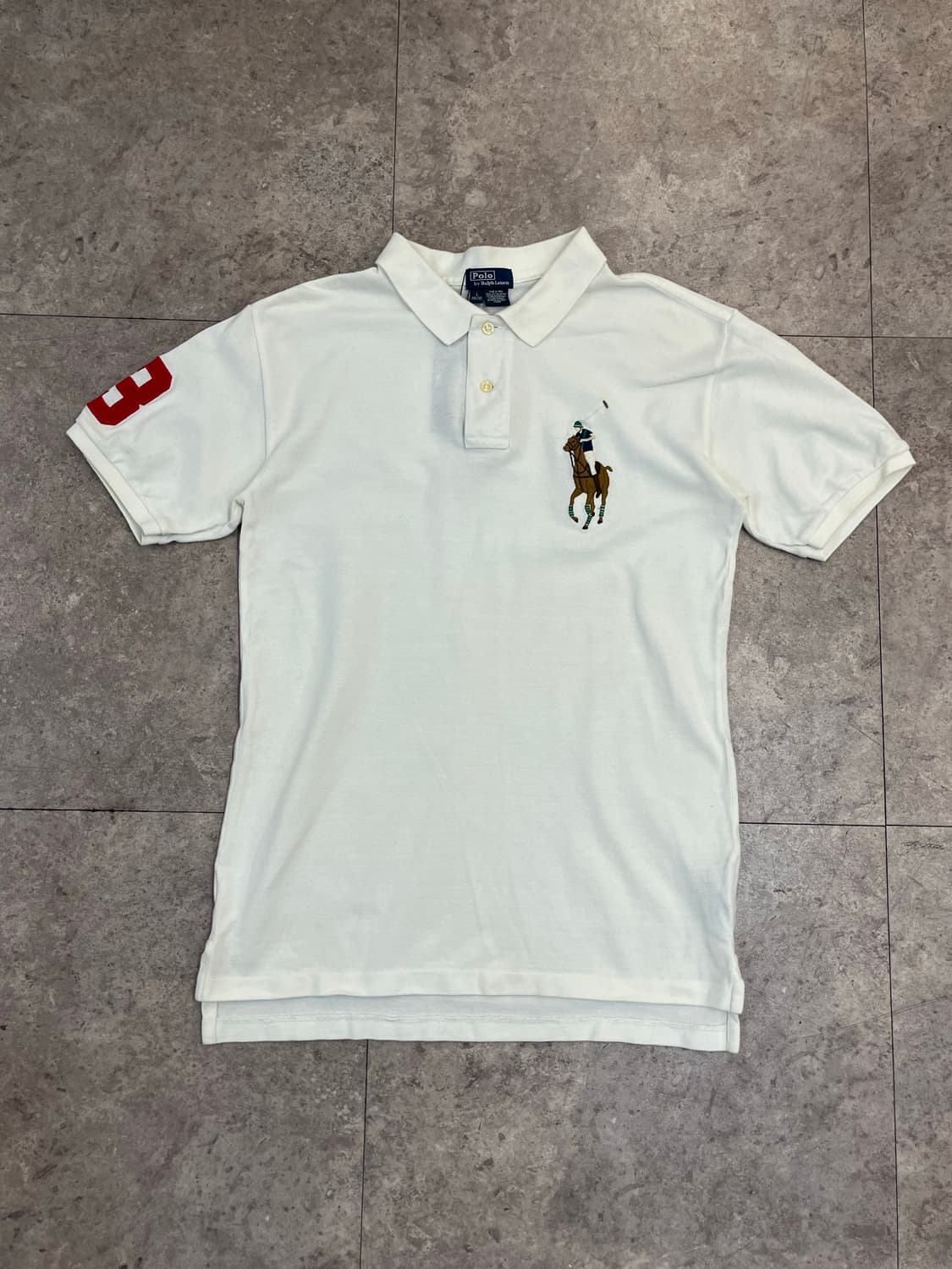 폴로 랄프로렌 빅포니 반팔 카라티 화이트 L #csz3798 상품이미지4
