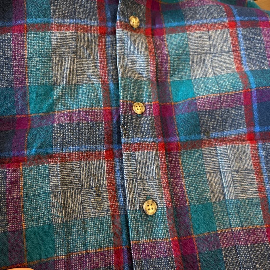 80년대 미국 생산 펜들턴 체크 울 셔츠 상품이미지4