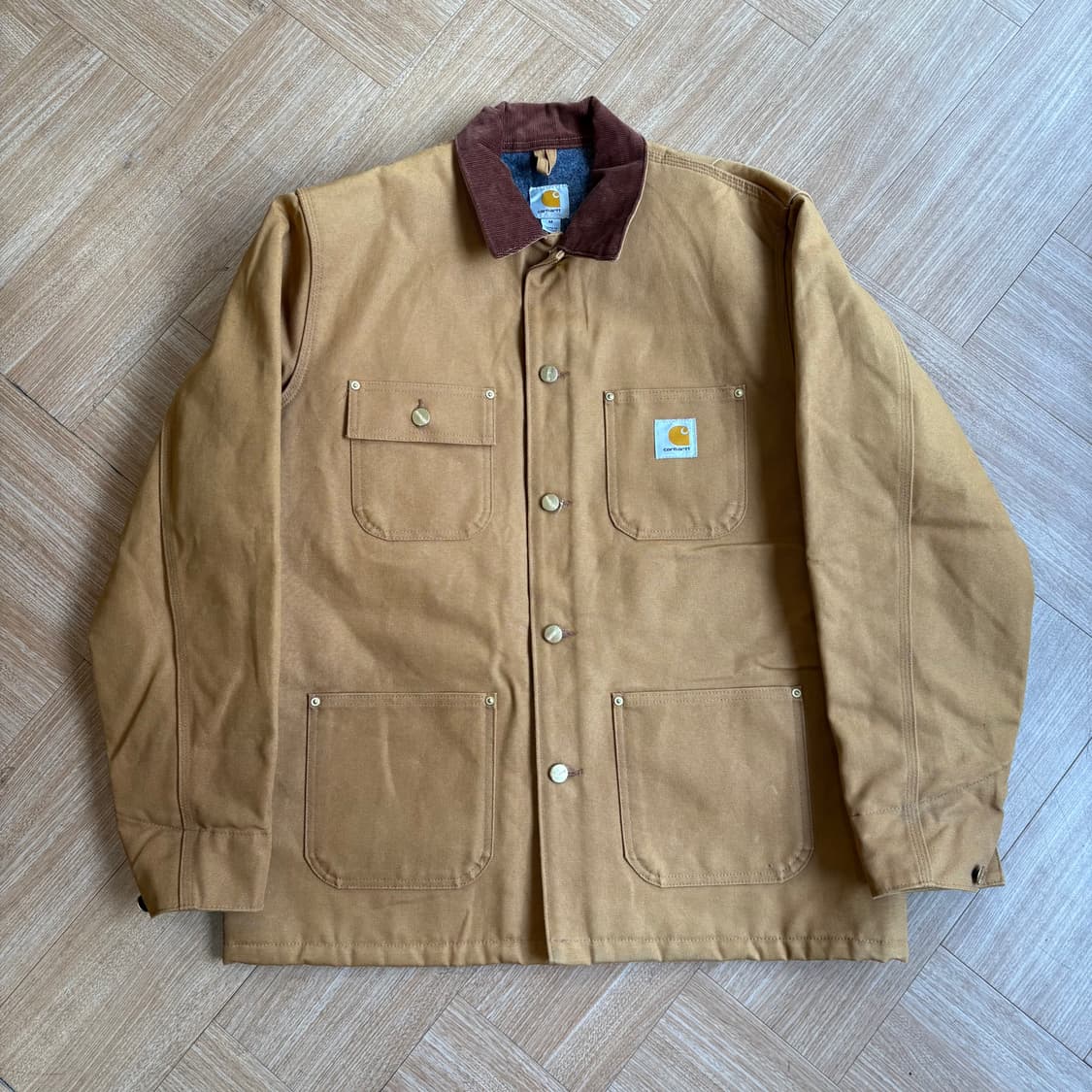 칼하트 C001 브라운 초어 자켓 상품이미지1