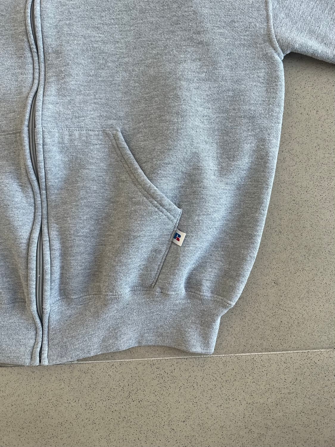 90s 빈티지 러셀 후드집업 그레이 L 상품이미지3