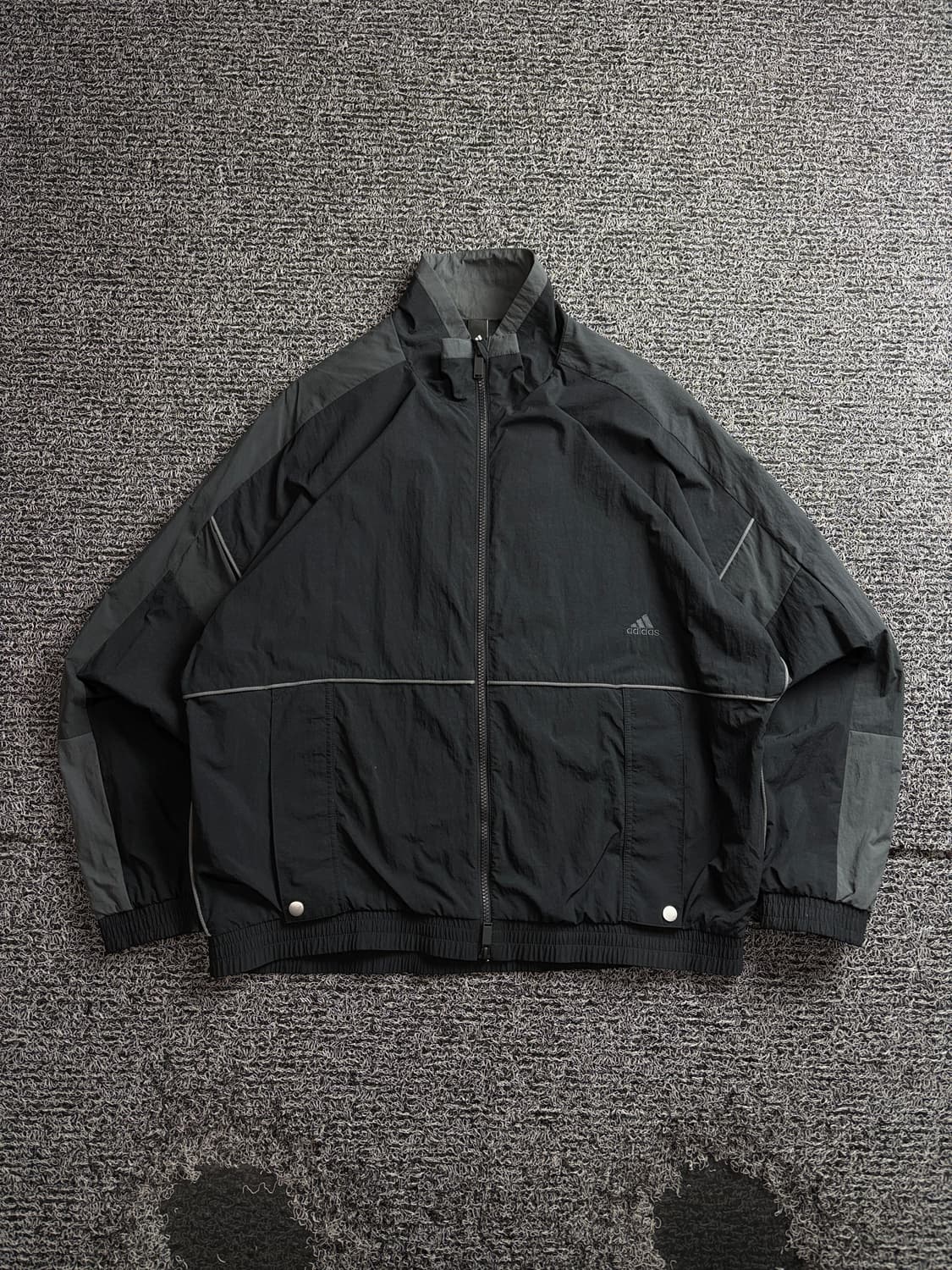 아디다스 블랙 파이핑 트랙 자켓, 팬츠 셋업 3748 상품이미지2