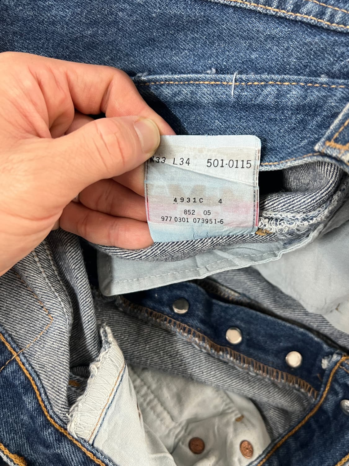 00s Levis 리바이스 501 버튼플라이 스트레이트 데님 팬츠 상품이미지9