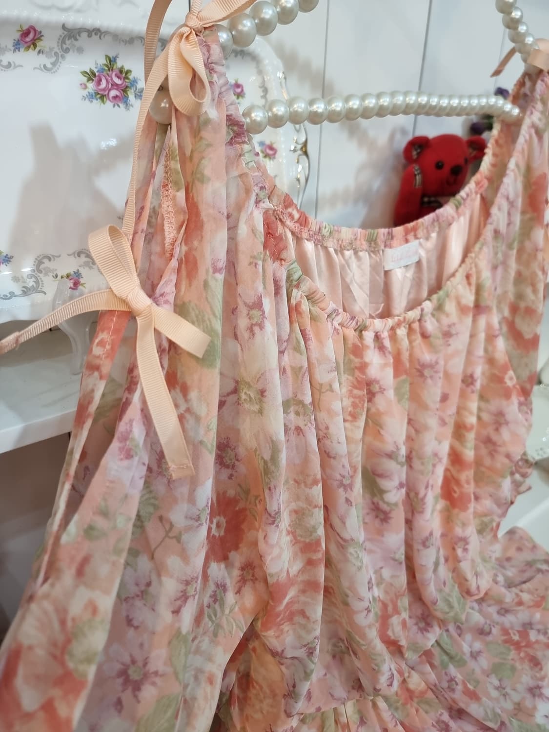 리즈리사 플라워 시폰 튜닉형원피스 상품이미지3