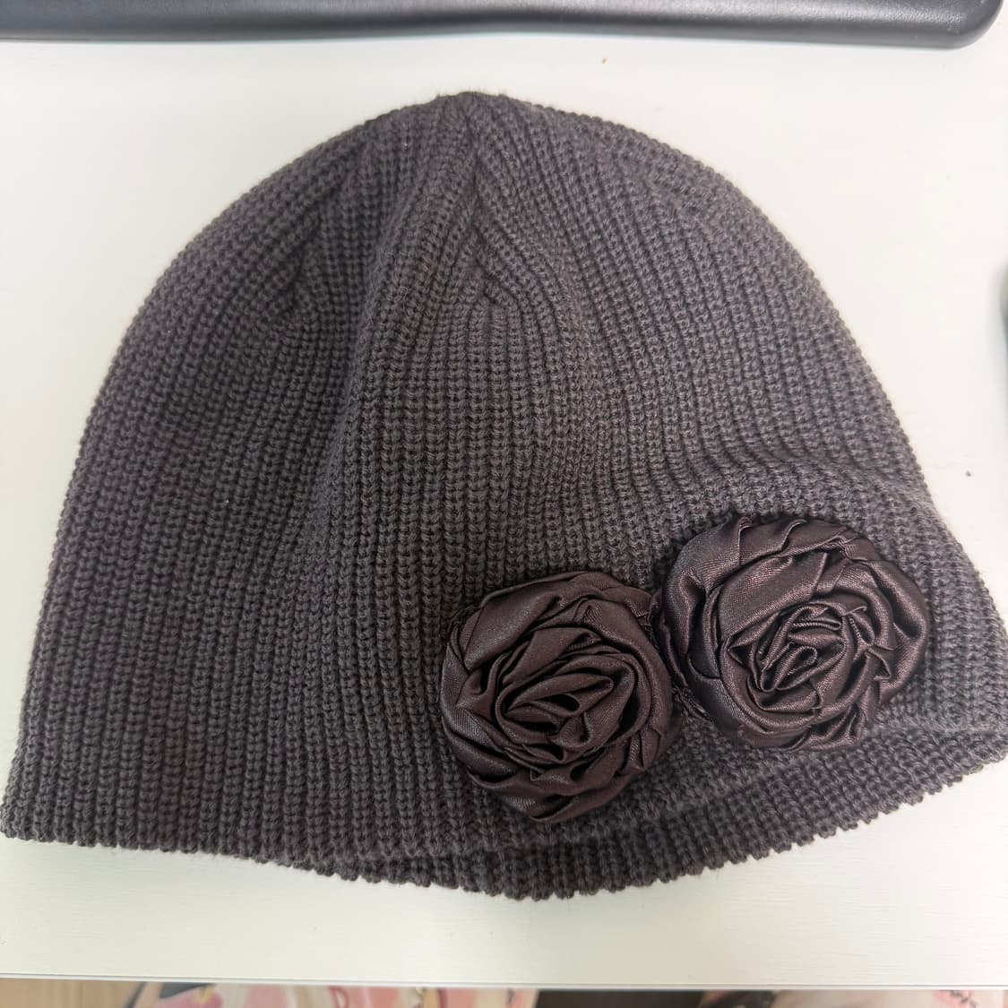 미스치프 코사지 비니 브라운 상품이미지2