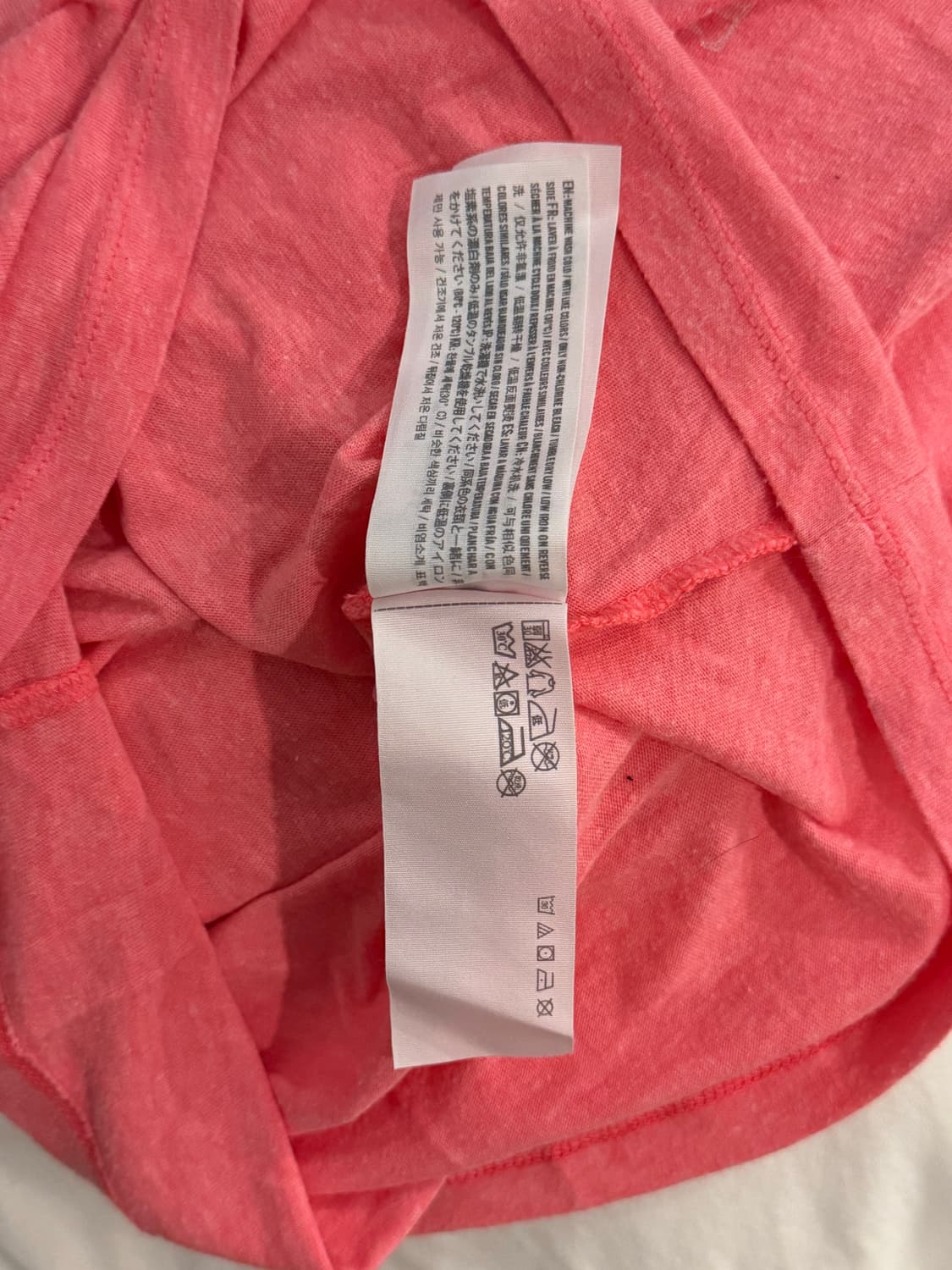 Abercrombie & Fitch 페이디드 핑크 코튼 티셔츠 XS 상품이미지6