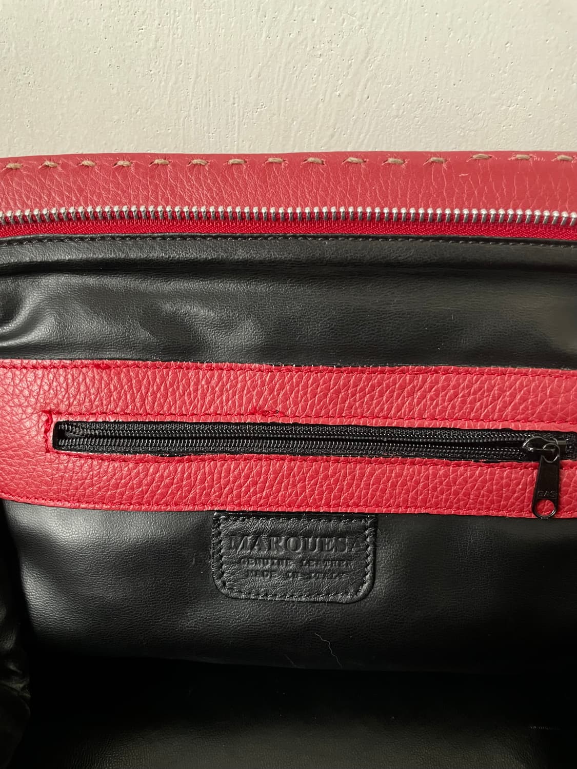 Marquesa Vintage Italian Red Leather Bag 상품이미지5