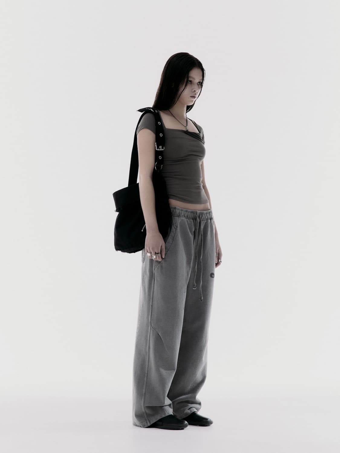 코스트퍼킬로 SQUARE NECK S/S T-SHIRT-KHAKI 상품이미지5