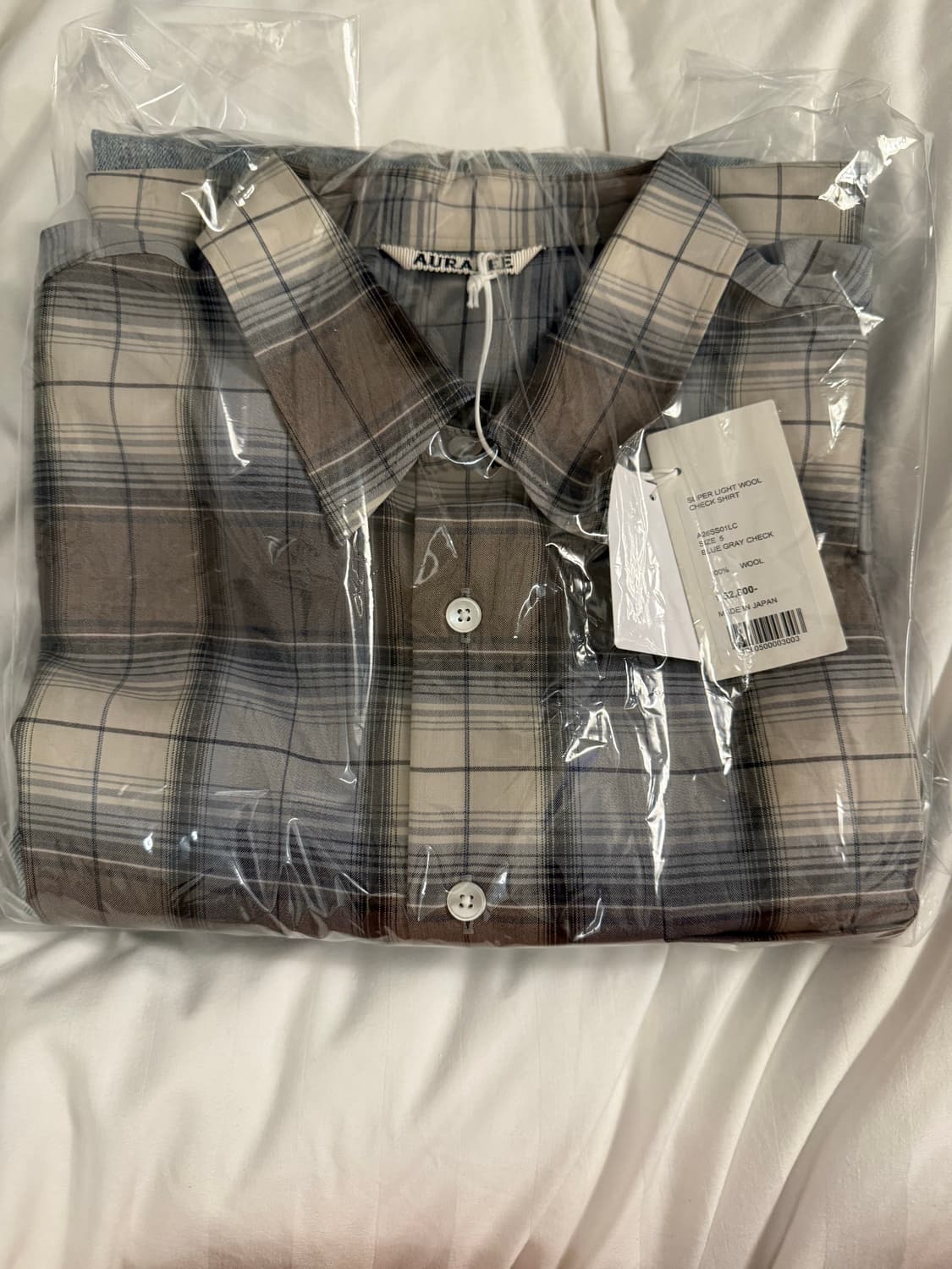 오라리 26ss 체크셔츠 상품이미지2