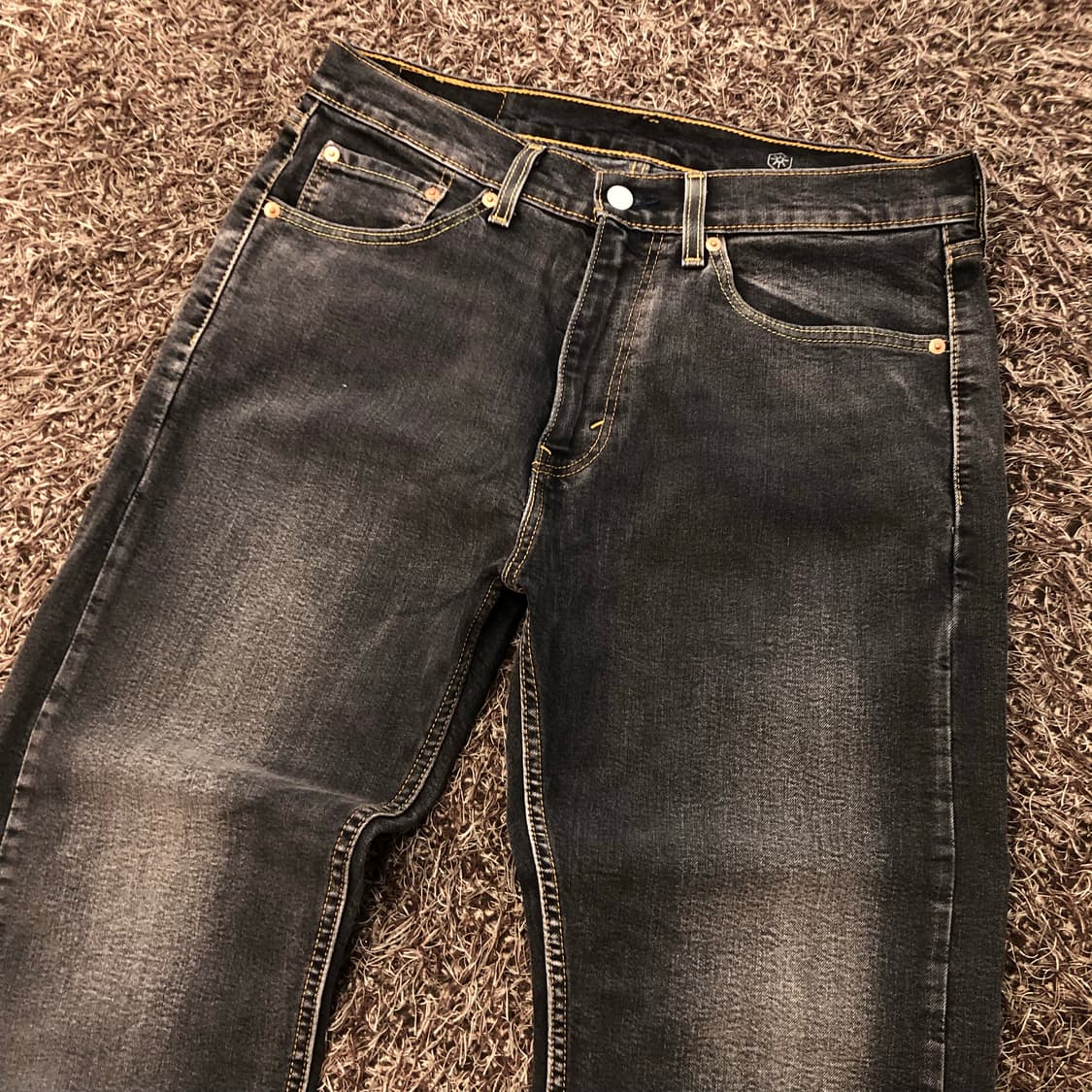 리바이스 505 흑청 블랙 워싱 데님 팬츠 상품이미지3