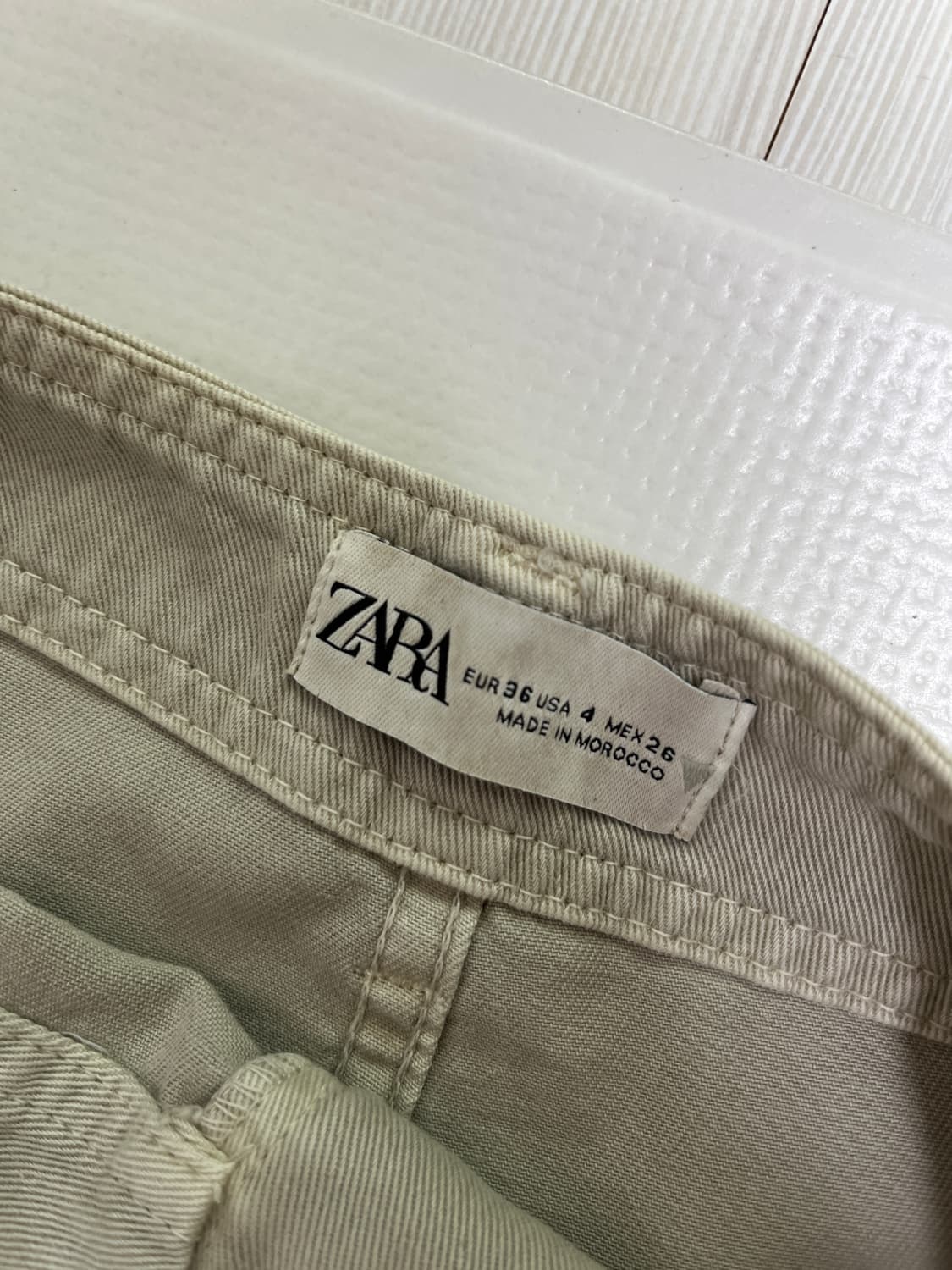 자라 ZARA 카고팬츠 카키베이지 36 상품이미지3